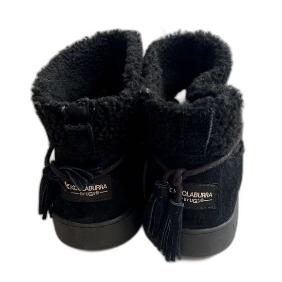 Koolaburra by Ugg Isana Ankle Bootie Black‎ Suede Sheepskin Women's Size 10 - Picture 4 of 7